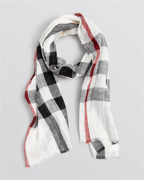 burberry white linen scarf|burberry wool scarf.